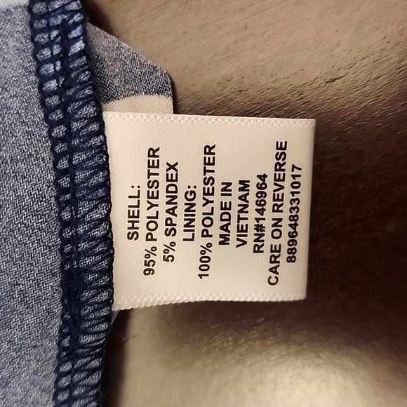 Elle Figure Flattering Navy Floral Dress XXL - Picture 6 of 6